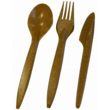 Cutlery set- napkin + fork, reusable
