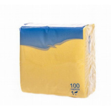 Tissues 24x24cm/100pcs per pack, 1-layer paper, yellow