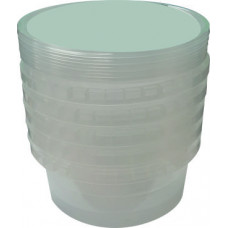 Plastic container with a lid for storage round 5pcs*365ml