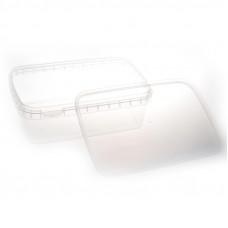 Plastic container with a lid for storage rectangle 4pcs*750ml