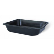 PP microwave container 227*178*50mm 1-compartment, black