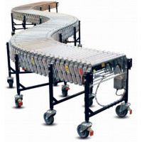 Motorised Flexible conveyor with electronic package stop