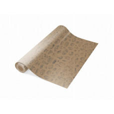 Wrapping paper 350mm brown with pictogram, 35+6PE
