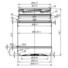 Glass jar  0,520 L twist-off 82 mm