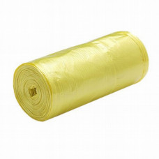 Мусорные пакеты 60L 20my жёлтые LDPE