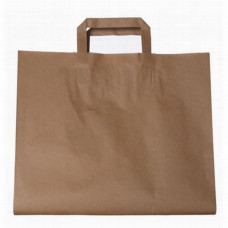 Paper bag 320x200x300mm, brown, flat handle