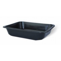 PP microwave container 187*137*48mm 1-compartment, black 