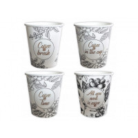 Paper cup 300ml/ 12oz 90mm ALL YOU NEED white, SUP MULTI