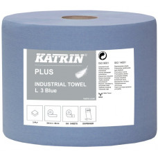 Katrin Plus, industrial paper towel rolls XL2, 2-ply, 2 rolls/pack, blue, 26cm x 344m