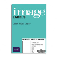 Image Labels, A4, 210x297 mm, 1 gab/loksnē, baltas, kvadrātveida stūri, 100 loksnes pakā
