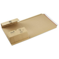 Corrugated cardboard box for sending books and booklets by post 217x155x10-50mm, brown, 1.02-B-20