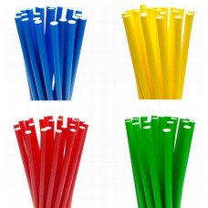Бумажные соломинки 8mm*240mm, цветной