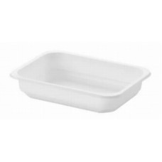 PP microwave container 227*178*50mm 1-compartment, white/transparent