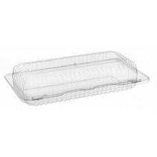Rectangular container  225.9x117.5x51.9mm hinged lid, transparent