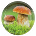 Metal lug cap 82mm for glass jars, with print of mushroom