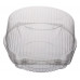 Round container 180*190*105mm hinged lid, transparent RPET (PET)