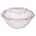 Lid for round container 1000ml 180*180*75mm traukam, transparent RPET (PET)