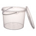 Round bucket 3 L transparent with lid, PP