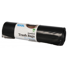 Trash bags 100L, 710x1150 mm, 45my, black LDPE