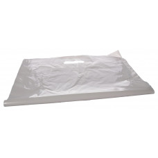 Bags with cutted handle 45 x 55 + 5mm, white LDPE