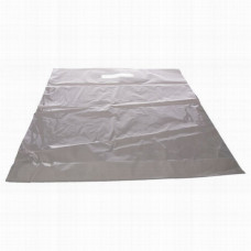 Bags with cutted handle 38 x 45 + 5mm, transparent  LDPE