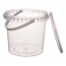 Round bucket 1 L transparent with lid, PP