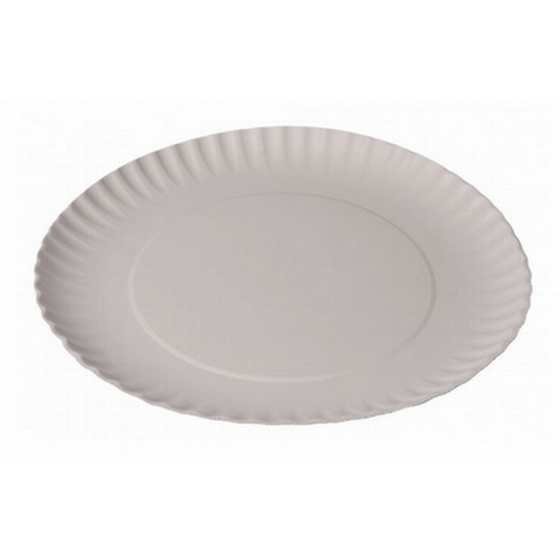 Plate 15cm round, white paper