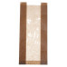 Paper bag 160+75x280mm brown with PP window, 17631