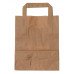 Paper bag 180x80x220mm, brown, flat handle