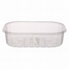Container for berries 125gr 142*94*35mm transparent RPET, 21137 