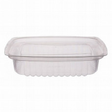 Rectangular container 250ml 150*130*35mm with lid, transparent OPS