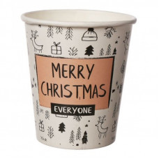 Paper cup 250ml 80mm,Merry Christmas