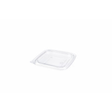 Lid for rectangular container 500ml 125*125*17mm, transparent PET