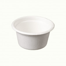 ECO Lid for souce container 60ml, white sugarcane pulp