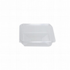 Rectangular container 750ml, 182 x 142 x 55 hinged lid, transparent PET