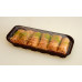 Sushi container 210*88*42mm black with transparent lid, RPET