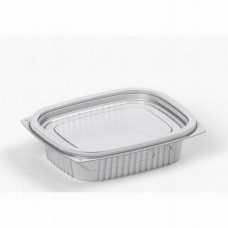Rectangular container 300ml 149*122*35.5 with lid, transparent RPET