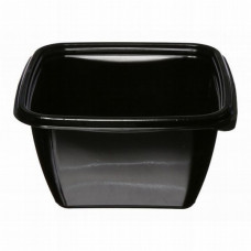 Rectangular container 750ml 164 x 164 x 56mm black, PET