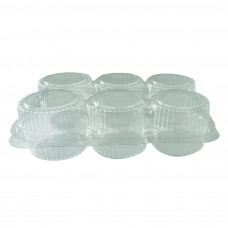 6-piece container with lid PET