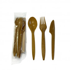 Cutlery set (fork, knife, spoon, napkin)