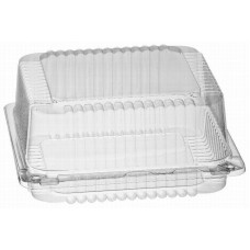 Rectangular container  240*250*115mm hinged lid, transparent RPET